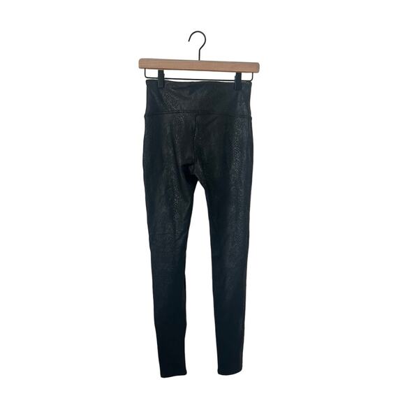 SPANX Faux Leather Foiled Snake Leggings - Picture 4 of 4